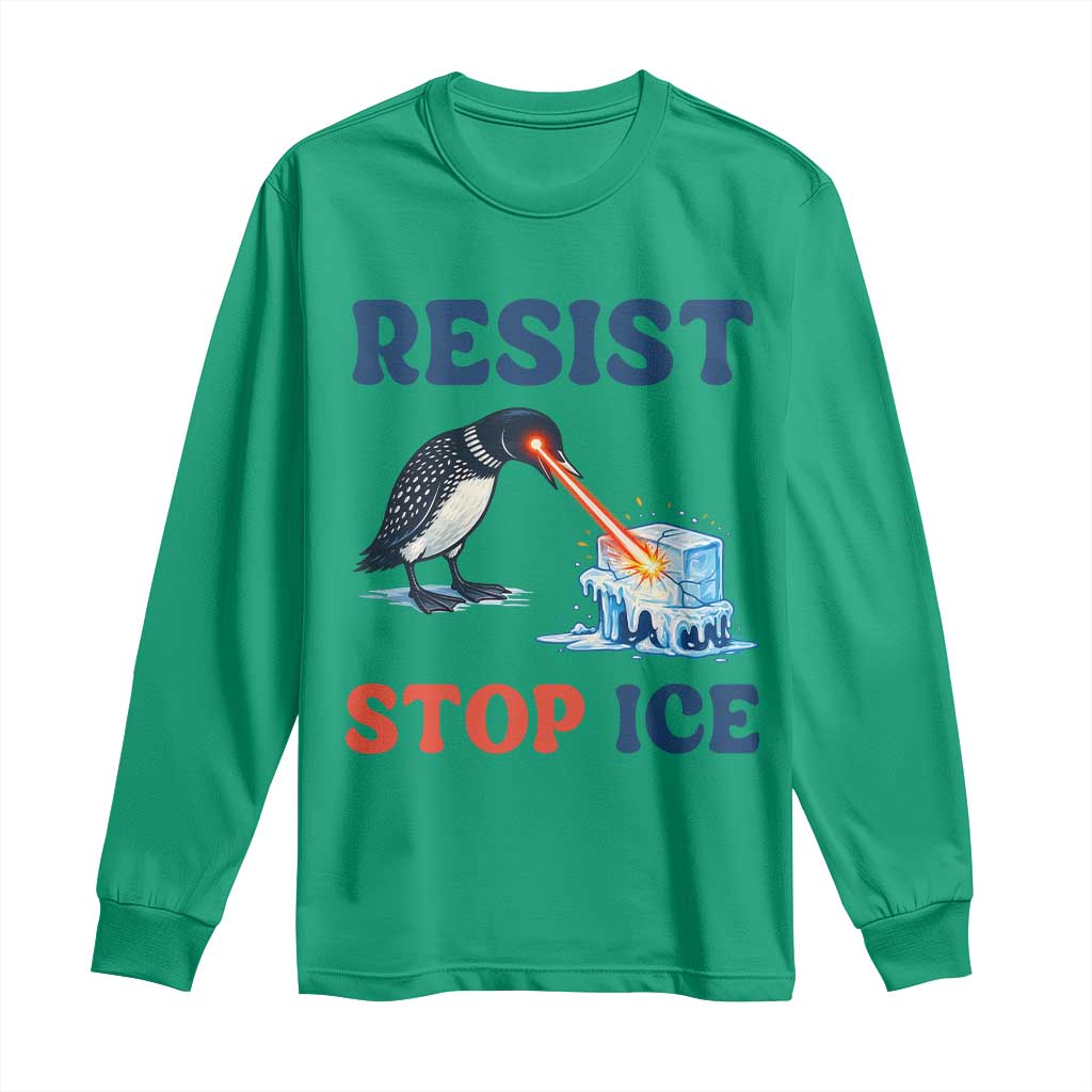 Stop ICE Long Sleeve Shirt Minnesota Resist Anti ICE Immigration Protest TS14 Irish Green Print Your Wear
