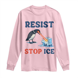 Stop ICE Long Sleeve Shirt Minnesota Resist Anti ICE Immigration Protest TS14 Light Pink Print Your Wear