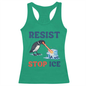 Stop ICE Racerback Tank Top Minnesota Resist Anti ICE Immigration Protest TS14 Irish Green Print Your Wear