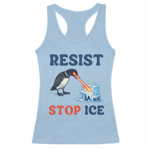 Stop ICE Racerback Tank Top Minnesota Resist Anti ICE Immigration Protest TS14 Light Blue Print Your Wear
