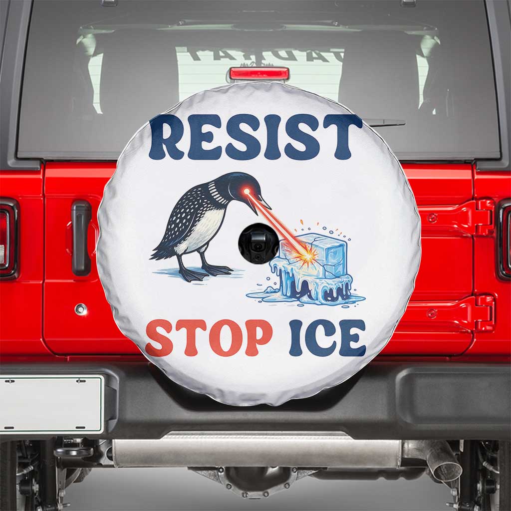 Stop ICE Spare Tire Cover Minnesota Resist Anti ICE Immigration Protest TS14 Black Print Your Wear