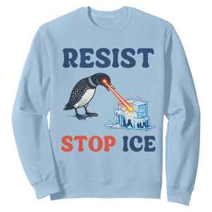 Stop ICE Sweatshirt Minnesota Resist Anti ICE Immigration Protest TS14 Light Blue Print Your Wear