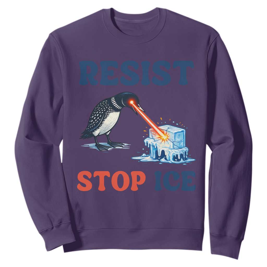 Stop ICE Sweatshirt Minnesota Resist Anti ICE Immigration Protest TS14 Purple Print Your Wear