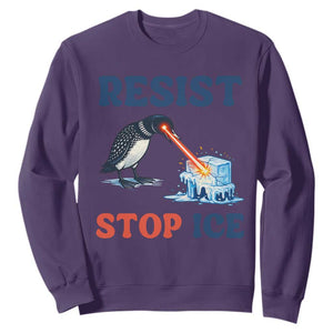 Stop ICE Sweatshirt Minnesota Resist Anti ICE Immigration Protest TS14 Purple Print Your Wear