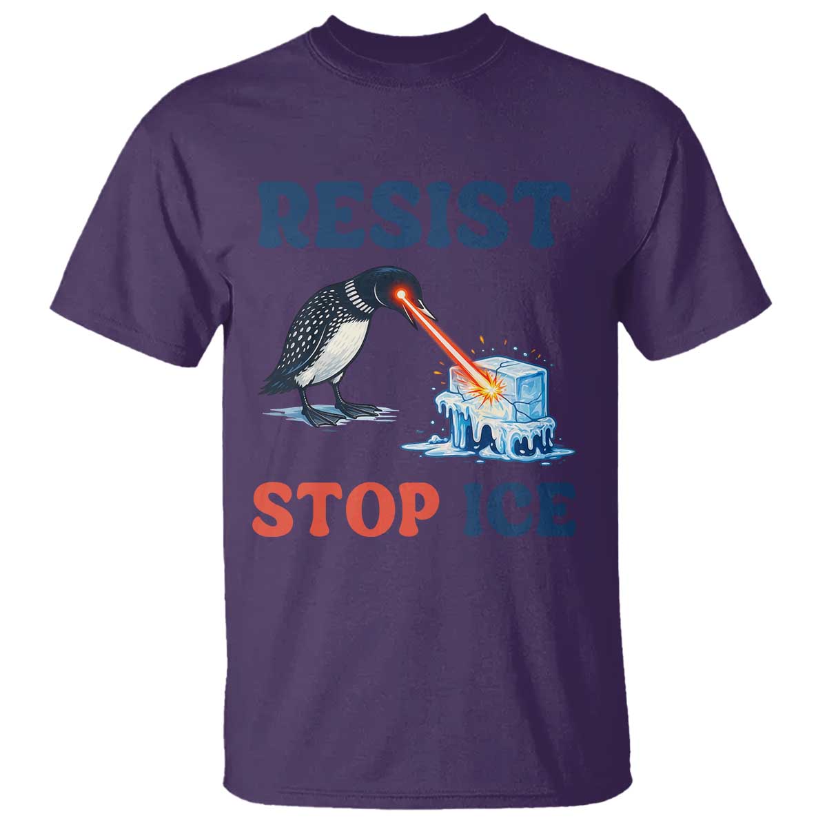 Stop ICE T Shirt Minnesota Resist Anti ICE Immigration Protest TS14 Purple Print Your Wear