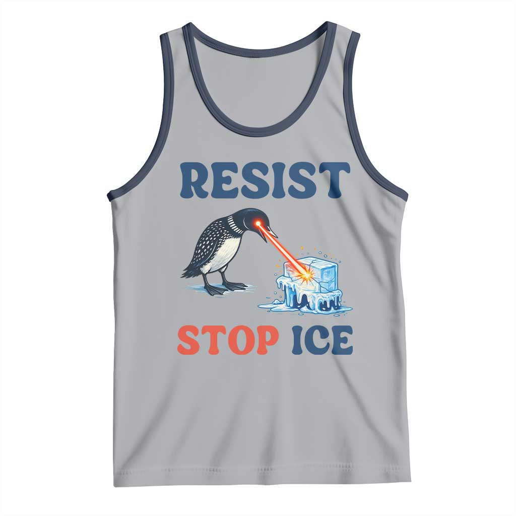 Stop ICE Tank Top Minnesota Resist Anti ICE Immigration Protest TS14 Athletic Heather Navy Print Your Wear