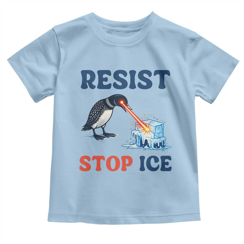 Stop ICE Toddler T Shirt Minnesota Resist Anti ICE Immigration Protest TS14 Light Blue Print Your Wear