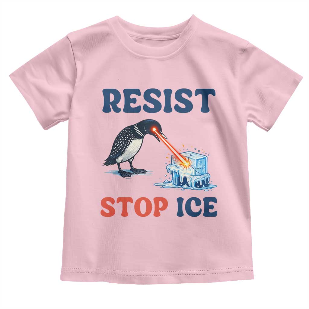 Stop ICE Toddler T Shirt Minnesota Resist Anti ICE Immigration Protest TS14 Light Pink Print Your Wear