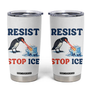 Stop ICE Tumbler Cup Minnesota Resist Anti ICE Immigration Protest TS14 White Print Your Wear