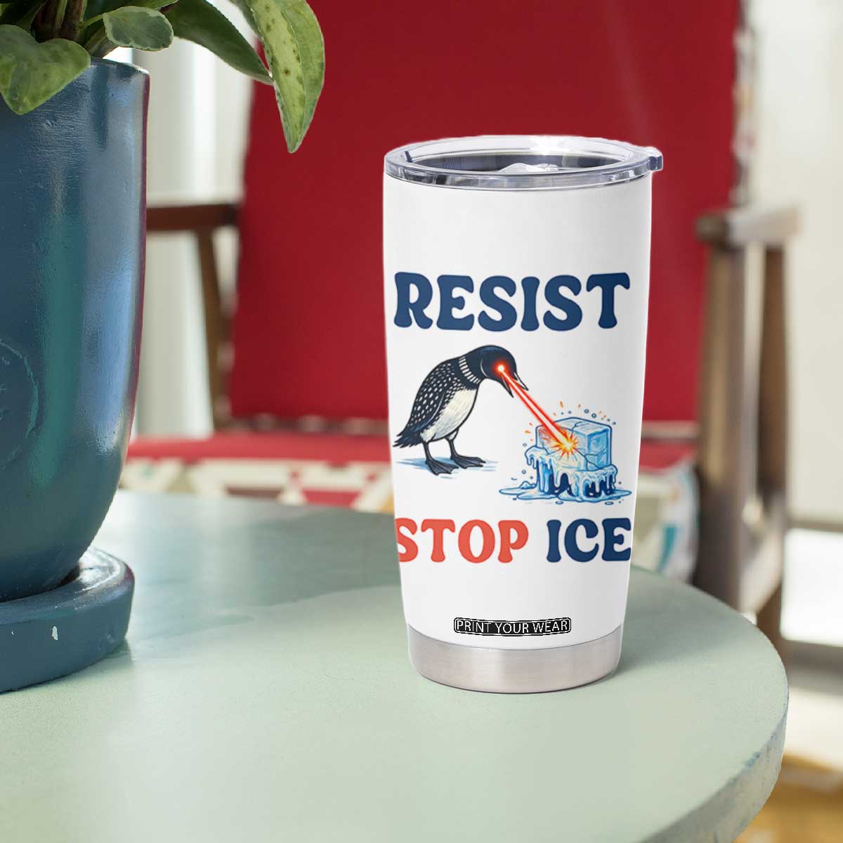Stop ICE Tumbler Cup Minnesota Resist Anti ICE Immigration Protest TS14 Print Your Wear