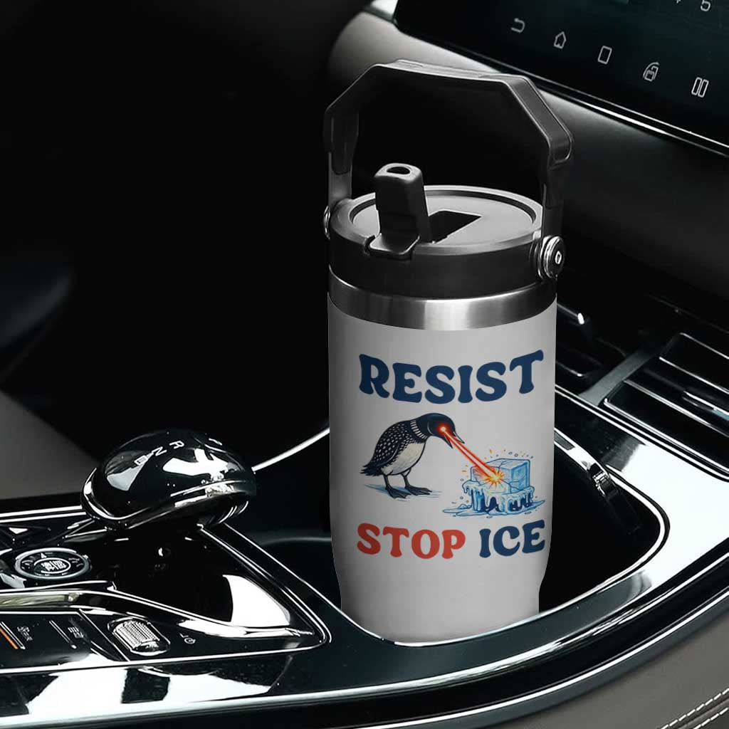 Stop ICE Flip Straw Tumbler Minnesota Resist Anti ICE Immigration Protest TS14 Print Your Wear