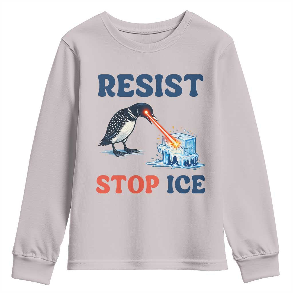 Stop ICE Youth Sweatshirt Minnesota Resist Anti ICE Immigration Protest TS14 Ice Gray Print Your Wear