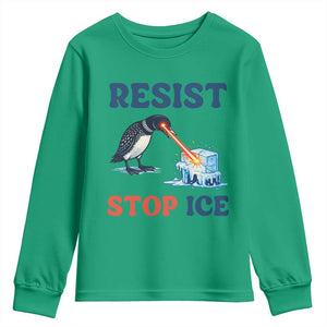 Stop ICE Youth Sweatshirt Minnesota Resist Anti ICE Immigration Protest TS14 Irish Green Print Your Wear