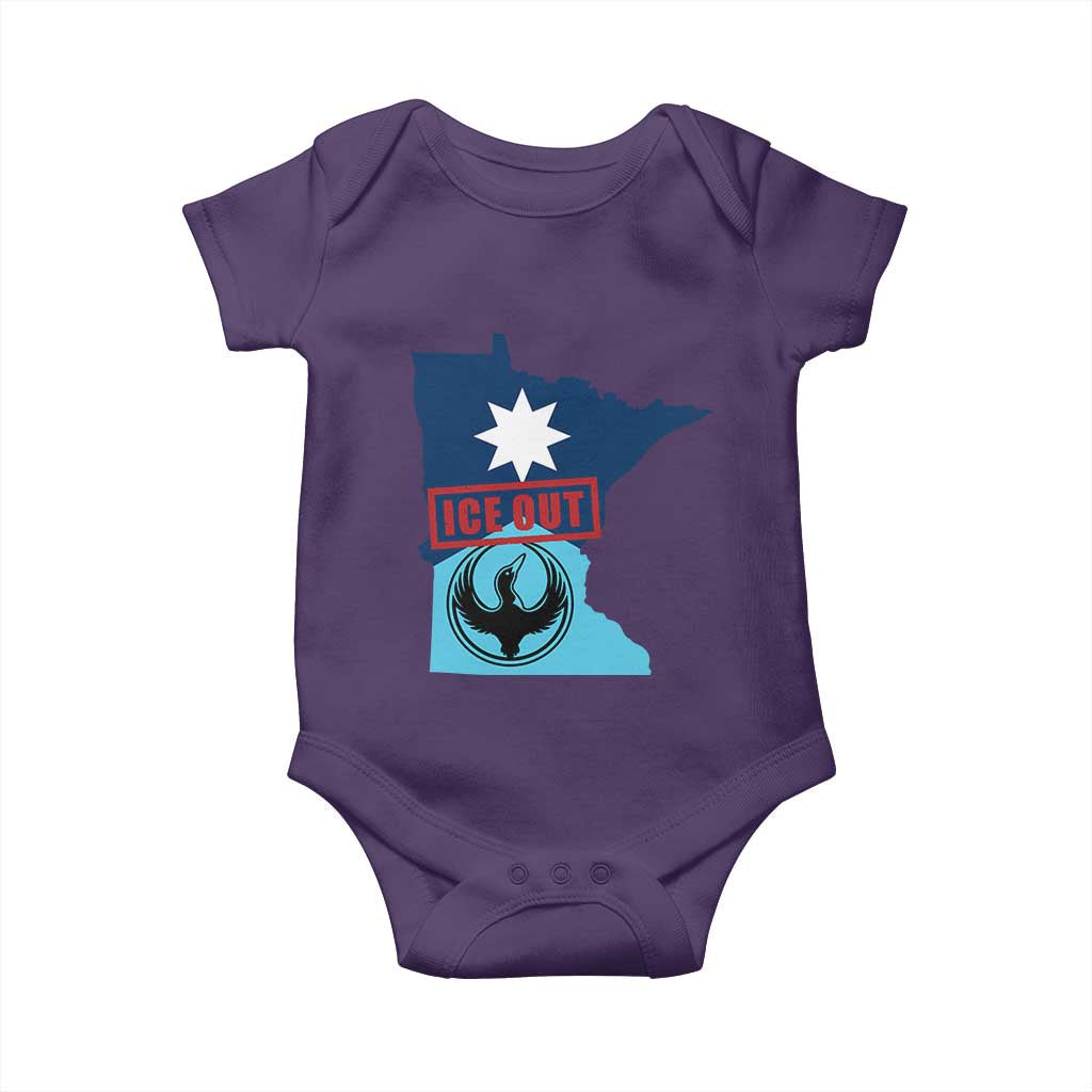 Minnesota Resist Anti ICE Immigration Protest Baby Onesie Ice Out TS14 Purple Print Your Wear