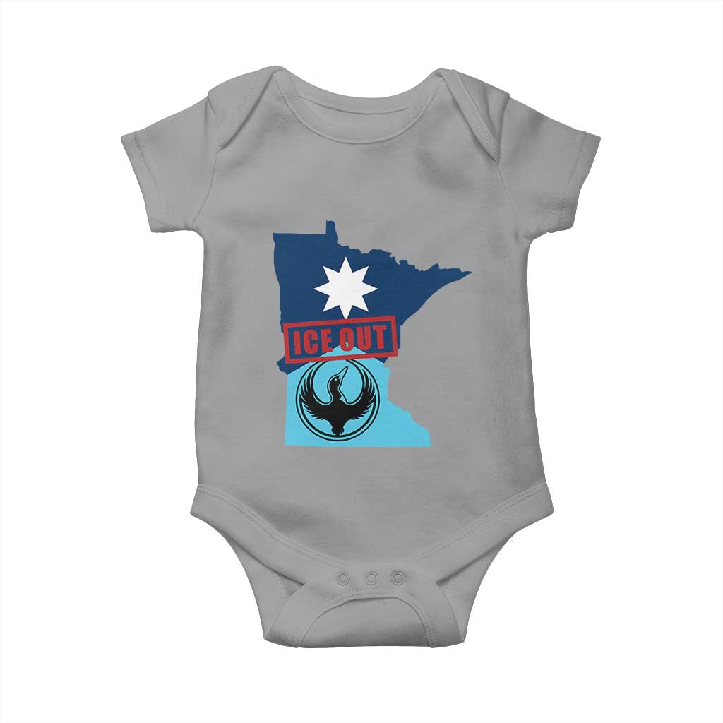 Minnesota Resist Anti ICE Immigration Protest Baby Onesie Ice Out TS14 Sport Gray Print Your Wear