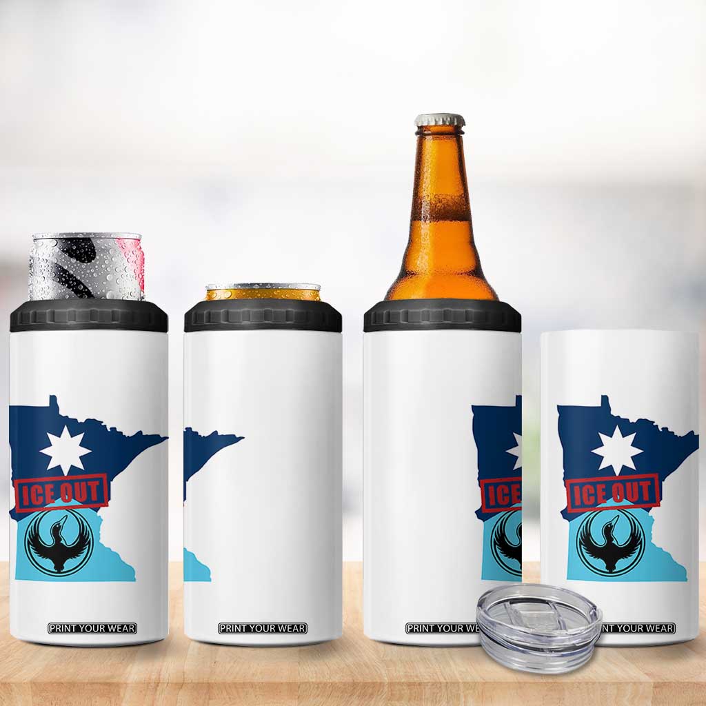 Minnesota Resist Anti ICE Immigration Protest 4 in 1 Can Cooler Tumbler Ice Out TS14 Print Your Wear