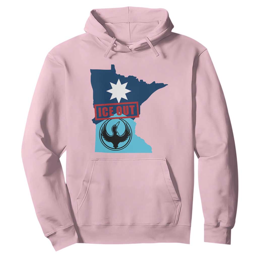 Minnesota Resist Anti ICE Immigration Protest Hoodie Ice Out TS14 Light Pink Print Your Wear