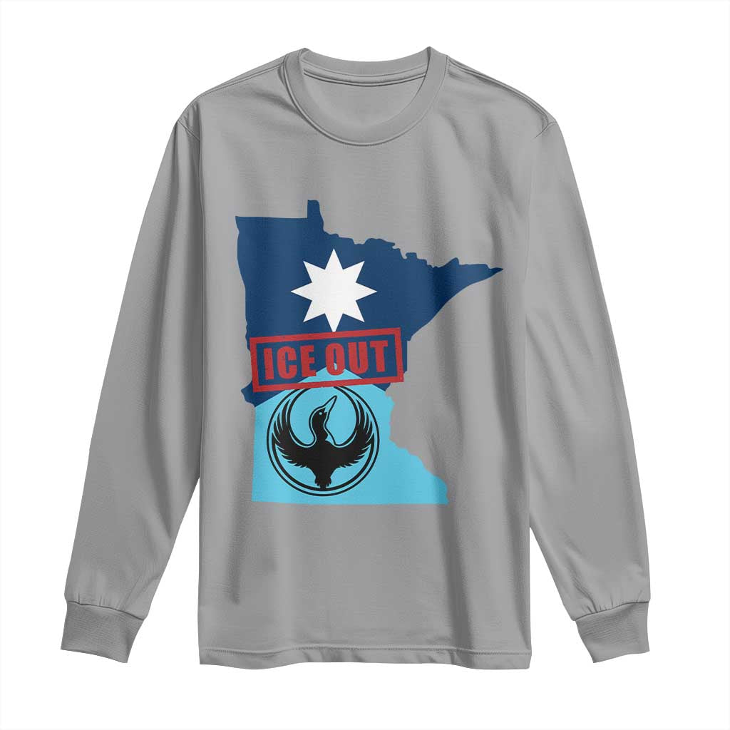 Minnesota Resist Anti ICE Immigration Protest Long Sleeve Shirt Ice Out TS14 Sport Gray Print Your Wear