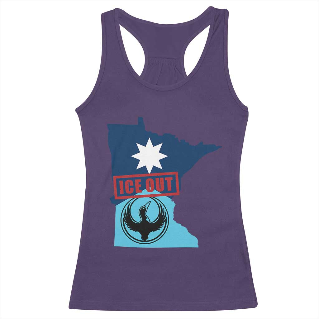 Minnesota Resist Anti ICE Immigration Protest Racerback Tank Top Ice Out TS14 Purple Print Your Wear