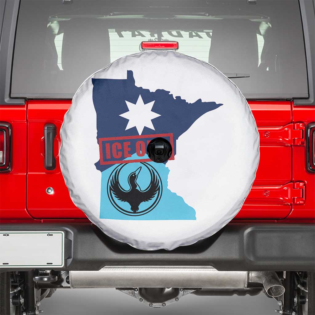 Minnesota Resist Anti ICE Immigration Protest Spare Tire Cover Ice Out TS14 Black Print Your Wear