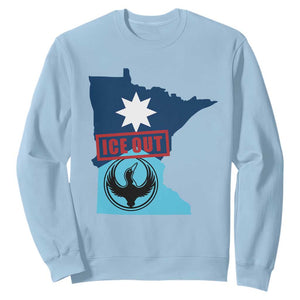 Minnesota Resist Anti ICE Immigration Protest Sweatshirt Ice Out TS14 Light Blue Print Your Wear