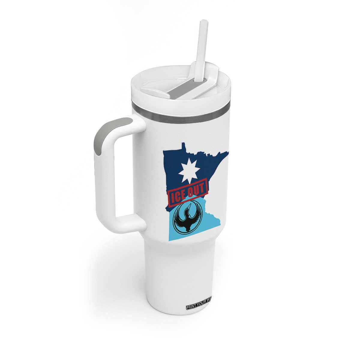 Minnesota Resist Anti ICE Immigration Protest Tumbler With Handle Ice Out TS14 Print Your Wear