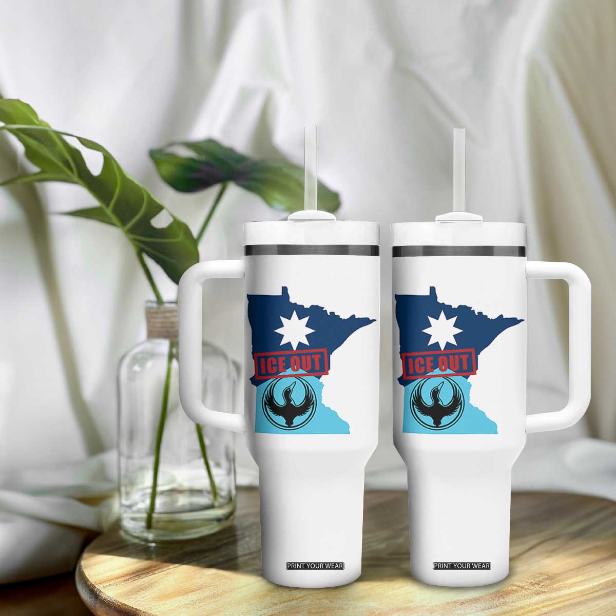 Minnesota Resist Anti ICE Immigration Protest Tumbler With Handle Ice Out TS14 Print Your Wear