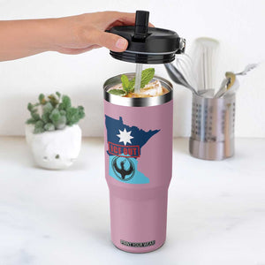 Minnesota Resist Anti ICE Immigration Protest Flip Straw Tumbler Ice Out TS14 One Size: 30 oz Light Pink Print Your Wear