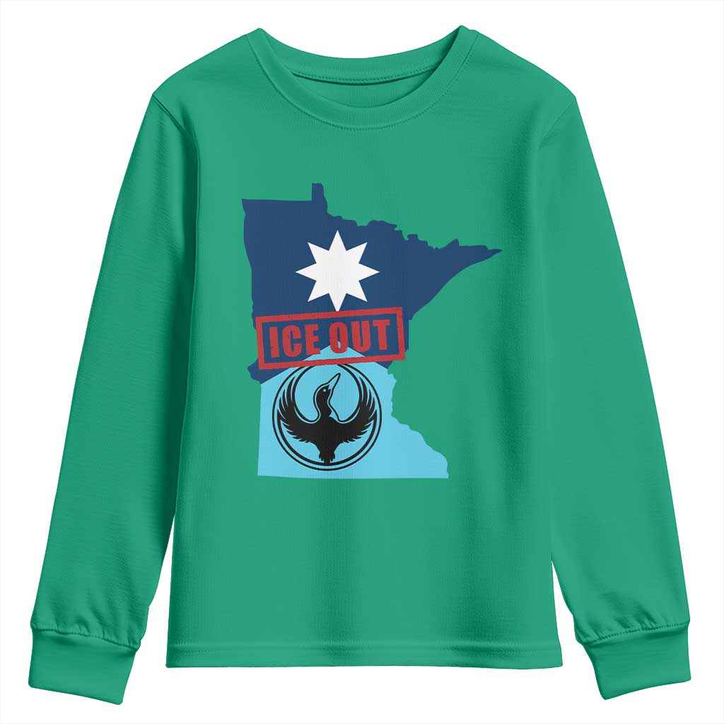 Minnesota Resist Anti ICE Immigration Protest Youth Sweatshirt Ice Out TS14 Irish Green Print Your Wear