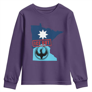 Minnesota Resist Anti ICE Immigration Protest Youth Sweatshirt Ice Out TS14 Purple Print Your Wear