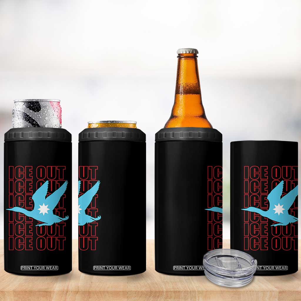 Minnesota Anti ICE Immigration Protest 4 in 1 Can Cooler Tumbler Ice Out TS14 Print Your Wear