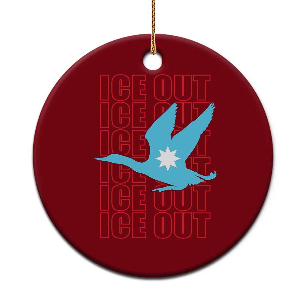Minnesota Anti ICE Immigration Protest Ceramic Ornament Ice Out TS14 1pc Red Print Your Wear