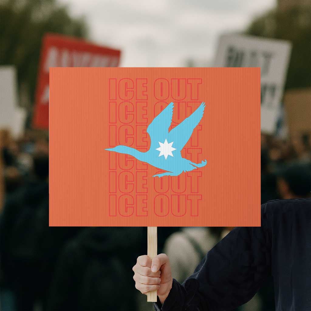 Minnesota Anti ICE Immigration Protest Protest Sign Ice Out TS14 Horizontal 18
