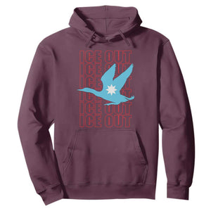 Minnesota Anti ICE Immigration Protest Hoodie Ice Out TS14 Maroon Print Your Wear