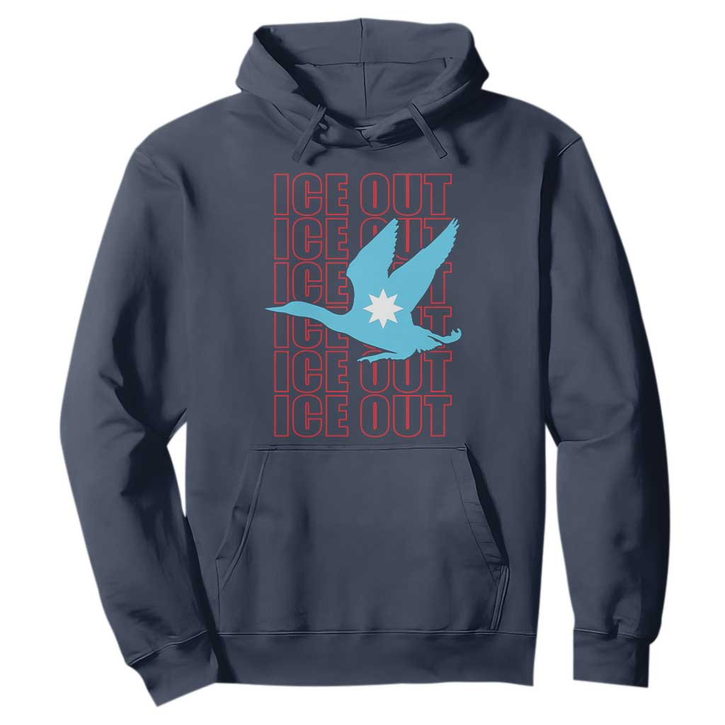 Minnesota Anti ICE Immigration Protest Hoodie Ice Out TS14 Navy Print Your Wear