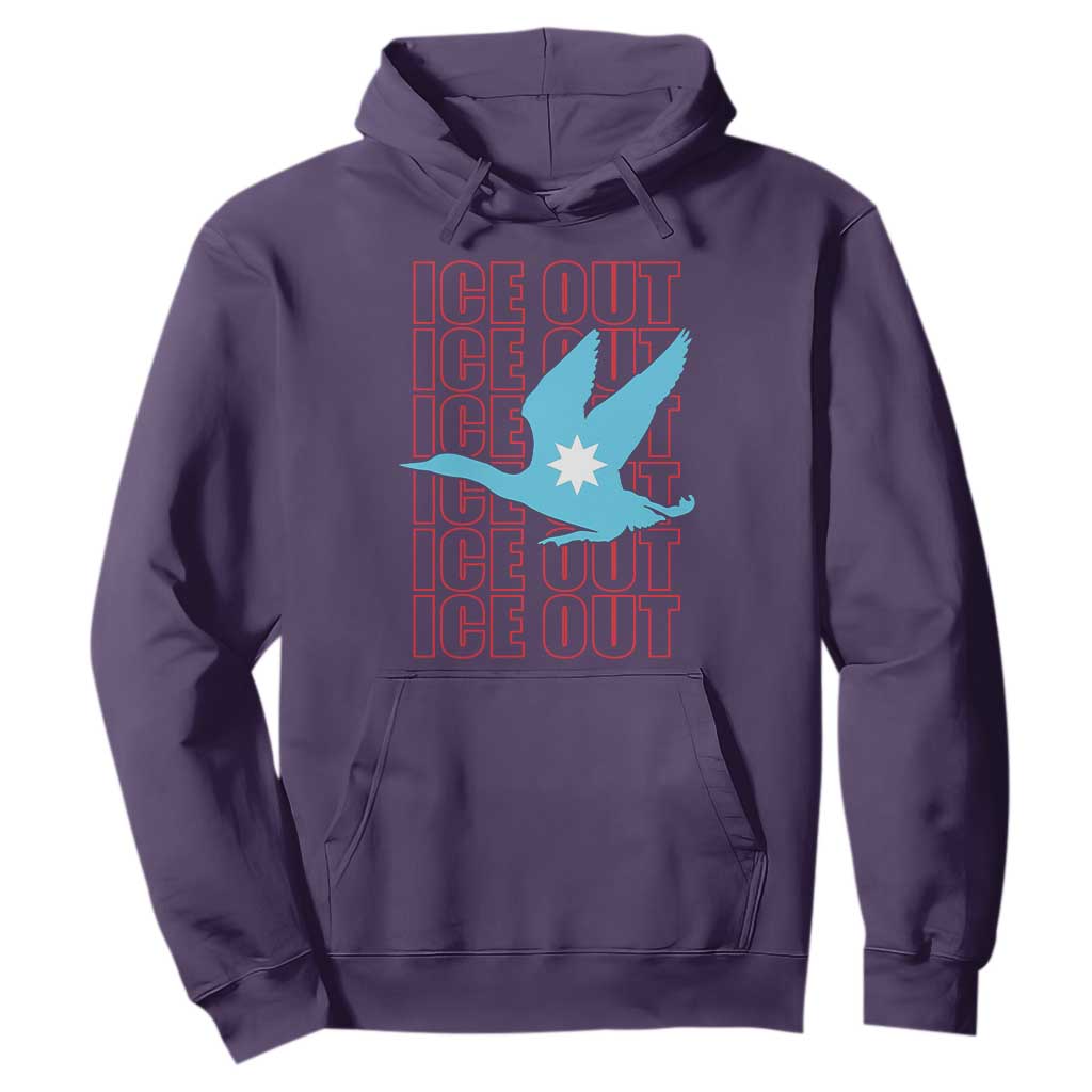 Minnesota Anti ICE Immigration Protest Hoodie Ice Out TS14 Purple Print Your Wear