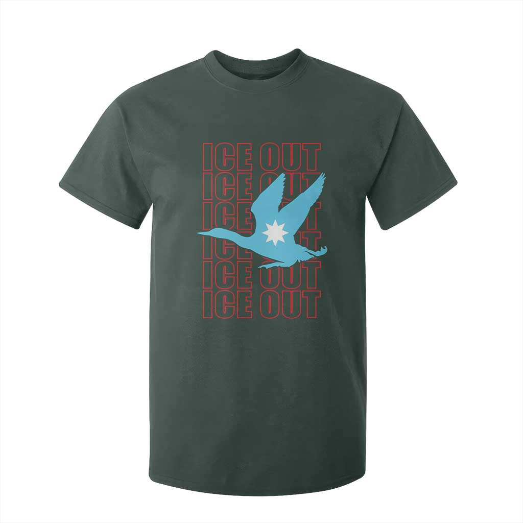 Minnesota Anti ICE Immigration Protest T Shirt For Kid Ice Out TS14 Dark Forest Green Print Your Wear