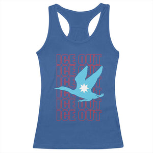 Minnesota Anti ICE Immigration Protest Racerback Tank Top Ice Out TS14 Royal Blue Print Your Wear