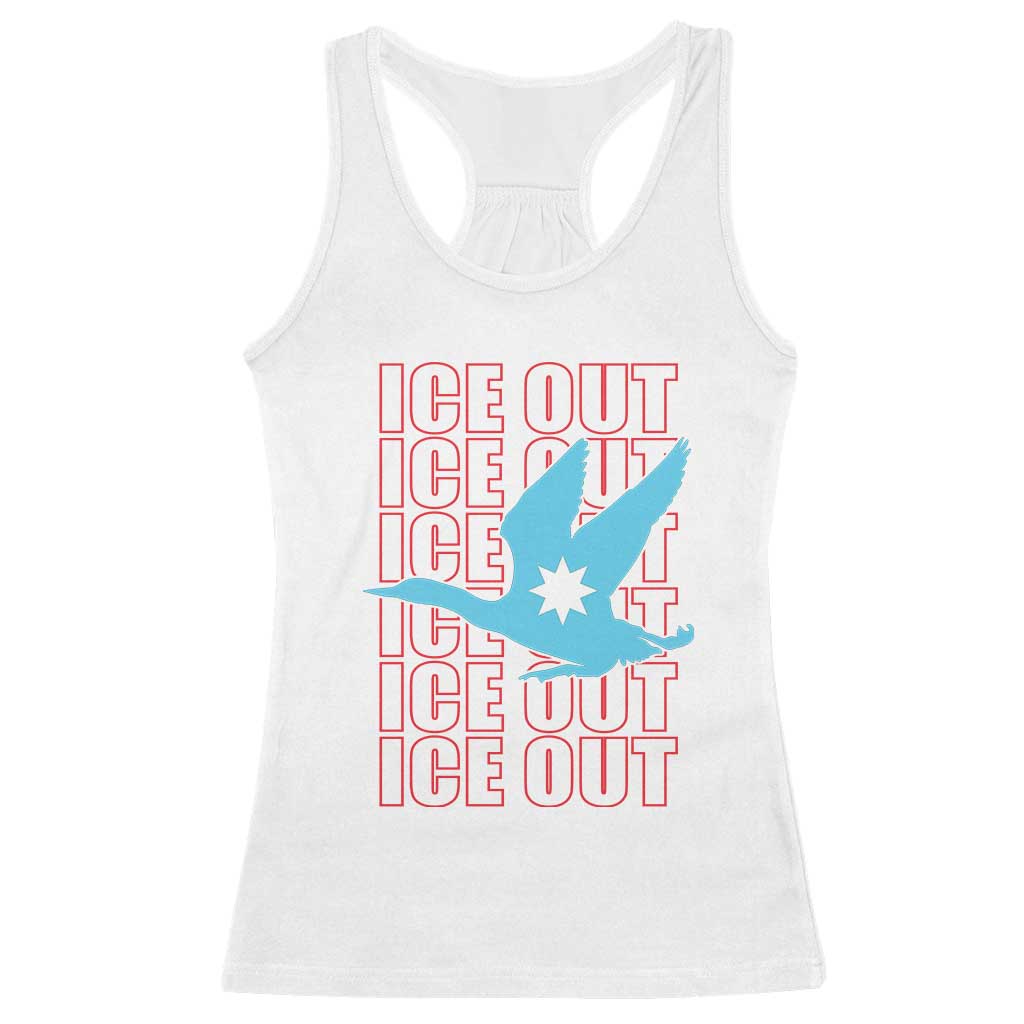 Minnesota Anti ICE Immigration Protest Racerback Tank Top Ice Out TS14 White Print Your Wear