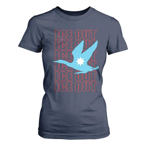 Minnesota Anti ICE Immigration Protest T Shirt For Women Ice Out TS14 Navy Print Your Wear