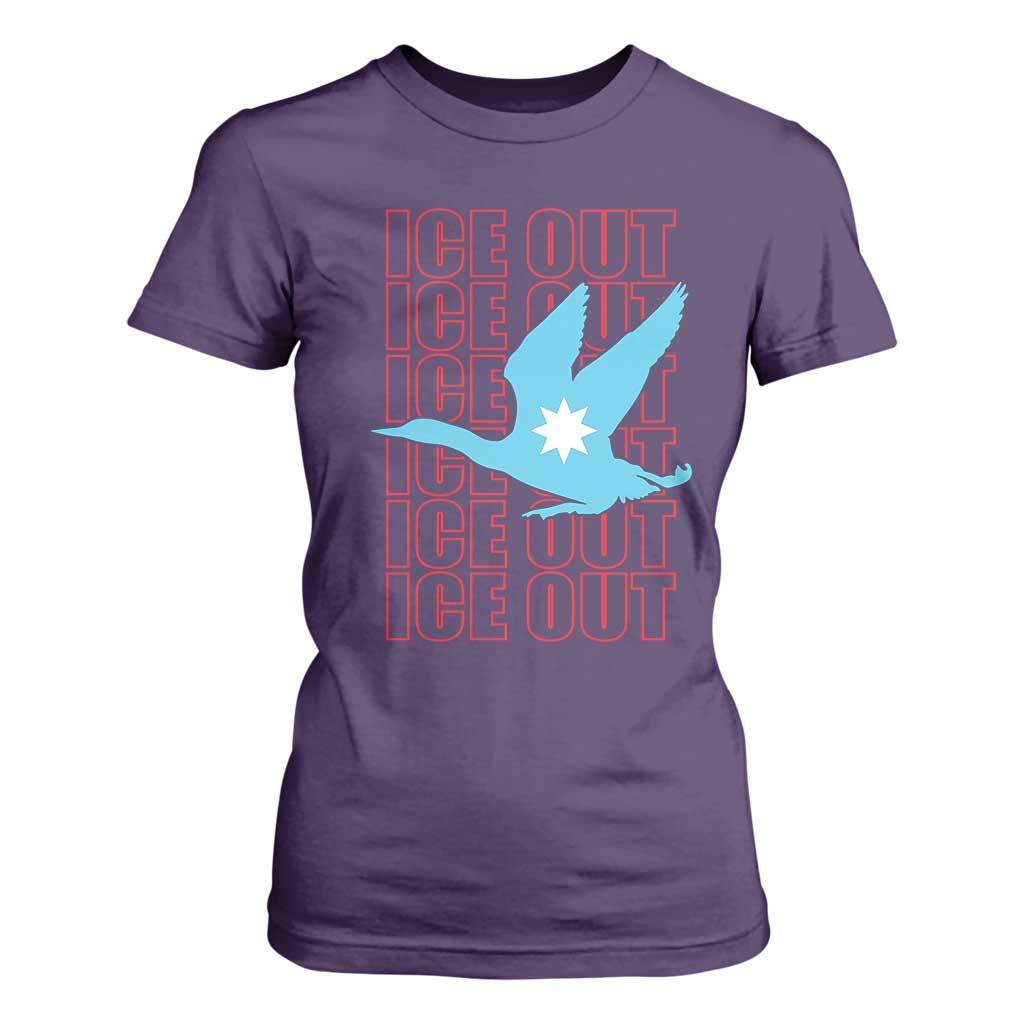 Minnesota Anti ICE Immigration Protest T Shirt For Women Ice Out TS14 Purple Print Your Wear