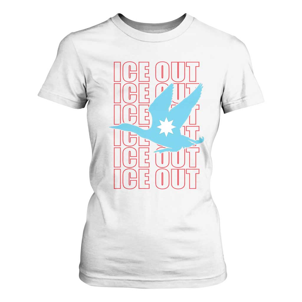 Minnesota Anti ICE Immigration Protest T Shirt For Women Ice Out TS14 White Print Your Wear