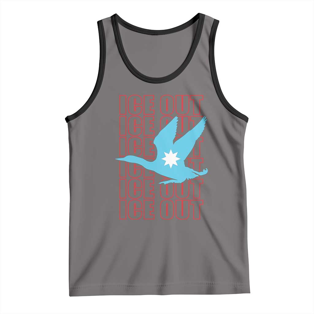 Minnesota Anti ICE Immigration Protest Tank Top Ice Out TS14 Deep Heather Black Print Your Wear