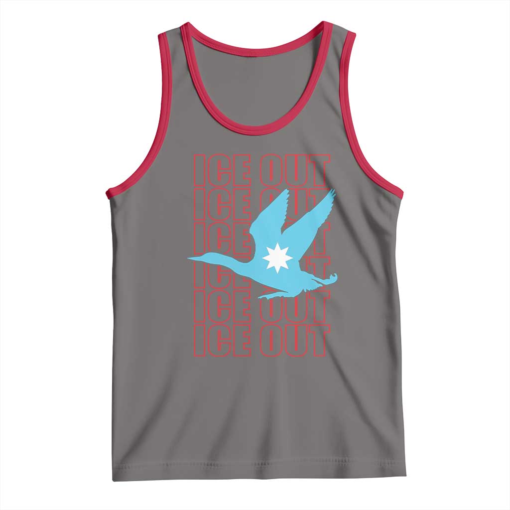 Minnesota Anti ICE Immigration Protest Tank Top Ice Out TS14 Deep Heather Red Print Your Wear