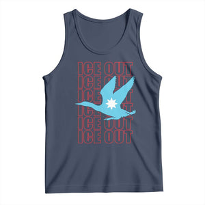 Minnesota Anti ICE Immigration Protest Tank Top Ice Out TS14 Navy Print Your Wear