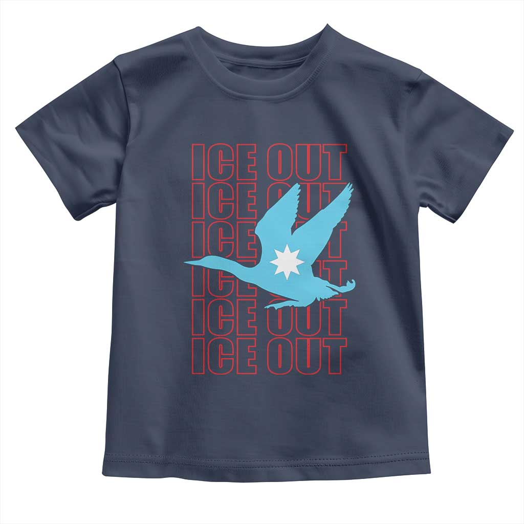 Minnesota Anti ICE Immigration Protest Toddler T Shirt Ice Out TS14 Navy Print Your Wear