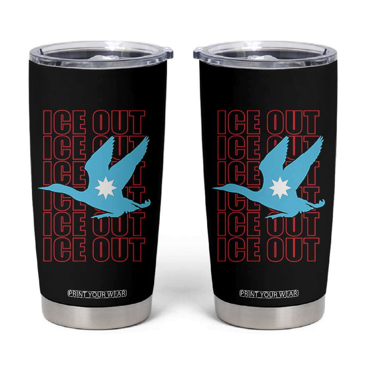 Minnesota Anti ICE Immigration Protest Tumbler Cup Ice Out TS14 Black Print Your Wear