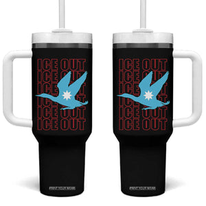 Minnesota Anti ICE Immigration Protest Tumbler With Handle Ice Out TS14 One Size: 40 oz Black Print Your Wear