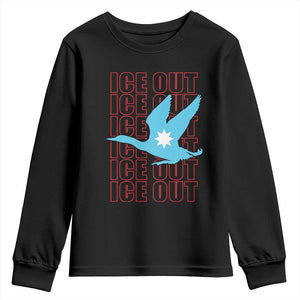 Minnesota Anti ICE Immigration Protest Youth Sweatshirt Ice Out TS14 Black Print Your Wear