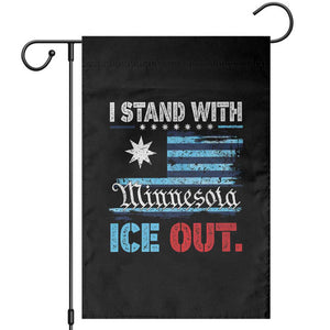 I Stand With Minnesota Garden Flag Minnesota Flag Anti ICE Immigration Protest TS14 Black Print Your Wear